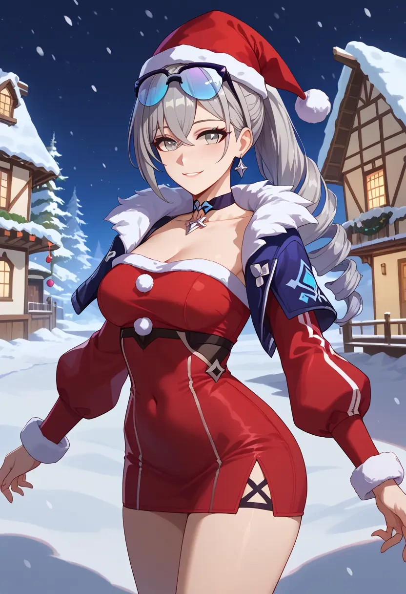 star rail,silver wolf,Christmas,dress  - 